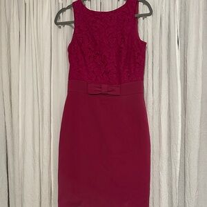 Banana Republic Lace Midi Dress - Deep Pink